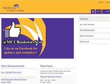 Tablet Screenshot of mccbookstore.mchenry.edu